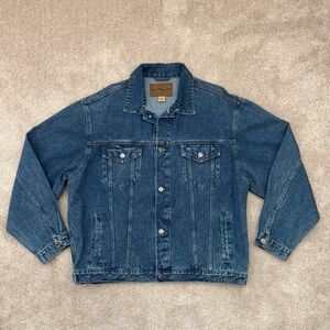Vintage Paramount Pictures Denim Jacket Movie Studio Men Sz XL